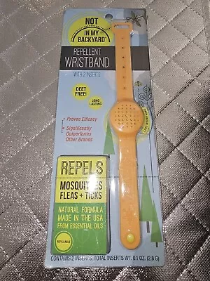 NWT Not In My Backyard Orange Repellent Wristband With 2 Inserts • $8.98
