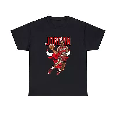 Hand Sketched Michael Jordan Drawing Basketball T Shirt Unisex Heavy Cotton Tee • $15.48