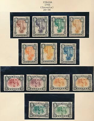 💥 13 Nyassa 1901 Invert Errors (original Gum) 💥 Complete Set !! ⚡️ No Rs ⚡️ • $0.99