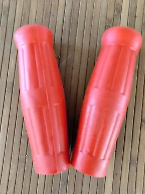 Red Vintage Style Bottle Rubber Grips For Harley Bobber Chopper Custom 1  • $18.99