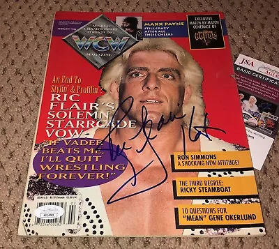 Vintage Ric Flair Signed Wcw Magazine Wwe Wrestling Autograph Wwf Jsa Nature Boy • $215.99