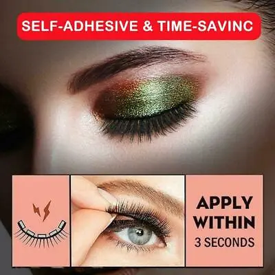 £2.39 • Buy 1 Pair Eyelashes Natural Eyelashes Self-adhesive Colored NEW False Q0P2
