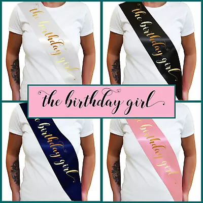 £2.95 • Buy THE BIRTHDAY GIRL SASH - Birthday Sash Any Age - Birthday Present Gift Under £5
