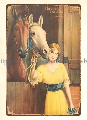 Hayden's Transfer & Auto Livery Horse Girl Barn Metal Tin Sign  Office Sign • $18.89