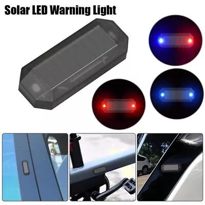 Car Solar LED Warning Light Night Ride TailLight Anti-rear Strobe Warning Parts • $2.99