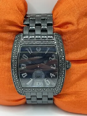Michele Urban Dior Black Diamond Watch 1.00 Ct Tw 162 Diamonds EF01124SS • $645