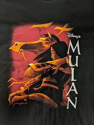 Vintage The Disney Store Mulan Black T-Shirt Size XL VTG Disney Made In USA • $799.97