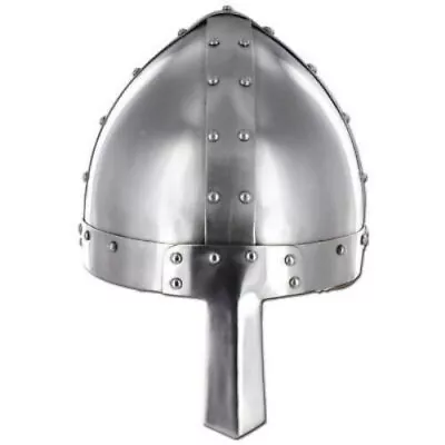 Viking Norman Helmet With Liner 18 Gauge Mild Steel Knight Medieval Armor LARP • $83.99