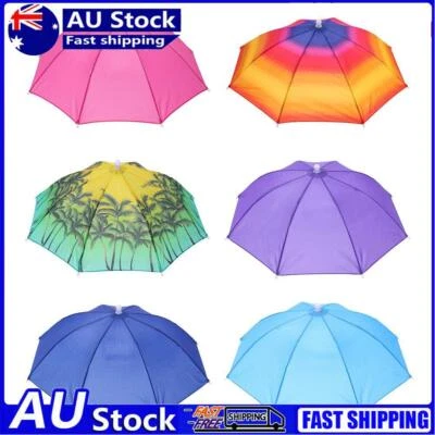 $8.92 • Buy Head Umbrella Anti-Rain Fishing Anti-Sun Umbrella Hat Adults Supplies