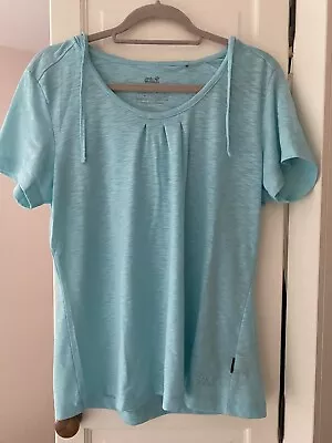 Jack Wolfskin Turquoise Hoody Top Size 14/16 • £14
