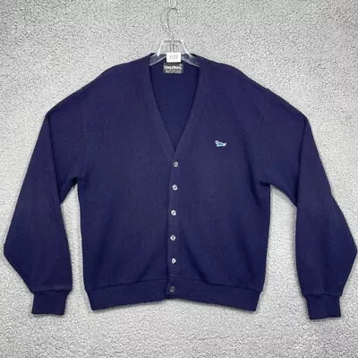 Challenger Sweater Men Extra Large Blue Cardigan Hipster Mr Roger 80s Turtle USA • $27