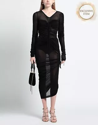 RRP €1750 DOLCE & GABBANA Bodycon Dress IT40 US4 UK8 XS Silk Blend See Through • $203.47