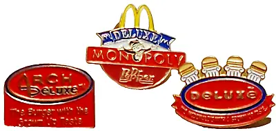 McDonald's Restaurant Crew Lapel Pins Lot Of 3 (03) (040623) • $9.95