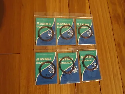 Fly Fishing Leaders Tapered Leaders Maxima Chameleon- 9ft-2x 5lb.lot Of 6 #lr • $14.39