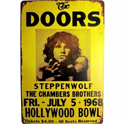 The Doors Vintage Metal Sign Retro 60s Rock & Roll Concert Poster Tin Sign 12x8 • $13.50