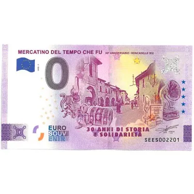 £3.18 • Buy €0 Zero Euro Souvenir Note Italy 2023 - Market Of Time That Was -