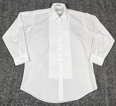 Neil Allyn Mens Shirt Tuxedo Med 32/33 Pleated Front French Cuffs Dandy Prom • $19.88