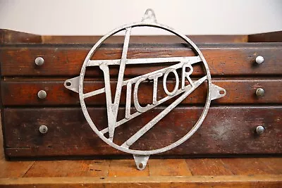 Antique Vintage Victor Speaker Grill Emblem Metal 10  Victrola Badge Sign • $99.99