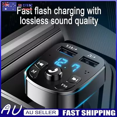 Wireless FM Transmitter Car Charger Bluetooth-Compatible Hands-Free Calling • $9.53