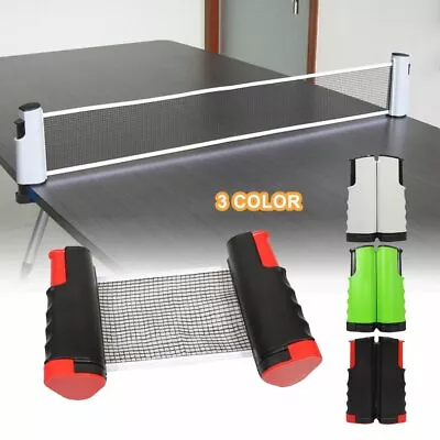 $18.65 • Buy 2m Retractable Table Tennis Net Rack Portable Replacement Ping Pong Sports #T