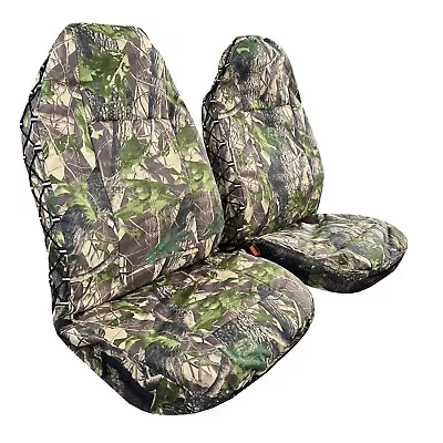 For Chevy Silverado 1500 Car Truck Seat Covers Green Camo Waterproof Canvas • $61.09