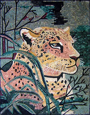 AN001 39.37 ×31.5  Handmade Tiger Marble Mosaic Wall Art • $1469