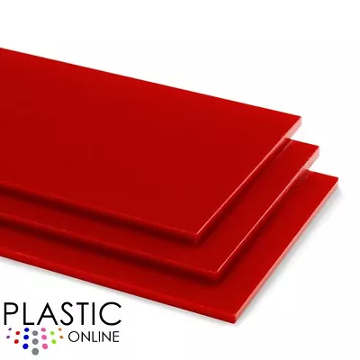 Dark Red Perspex Acrylic Sheet Colour Plastic Panel Material Cut To Size • £0.99