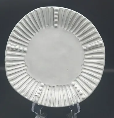 VIETRI INCANTO STRIPE SALAD PLATE STONE 8 1/2  New • $40