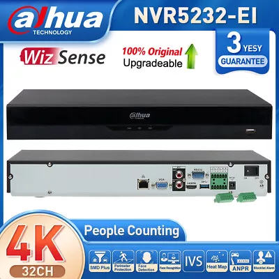 DAHUA NVR5232-EI 32ch NVR 4K H.265+ Pro Network Video Recorder NO POE 8MP • $356.25