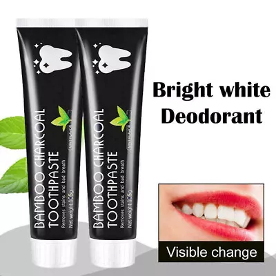 105g Activated Bamboo Charcoal Toothpaste Teeth Mint Whitening Remove Black • $8.79