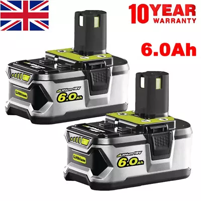 £45.93 • Buy 2X 18V 6.0Ah For RYOBI P108 One+Plus High Capacity Battery 18Volt Lithium /LED