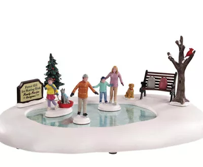 Lemax Family Skating Animated Skating Pond -Holiday Village/Train Accent • $39.75