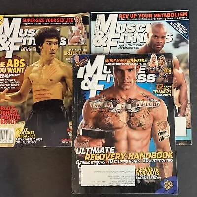 2008-2009 • Muscle And Fitness Magazine •  Lot Of 3 • APR MAY DEC •   #MUSF-52 • $19.99