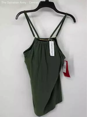 Magicsuit Womens Green Adjustable Strap Sleeveless Tankini Top Size 14 • $9.99