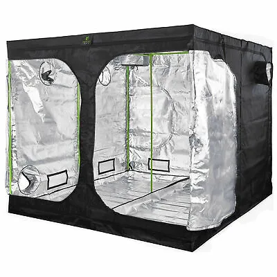 Hydroponics Grow Tent Indoor Growing Dark Room Bud Box 2.4m X 2.4m X 2m Metre • £245