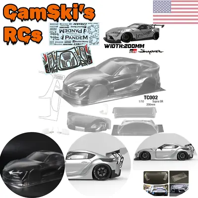 1/10 Supra GR Rocket Bunny Clear RC Body Shell For 1/10 Drift Car MST Yokomo HPI • $104.97