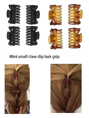 £3.95 • Buy 6 X Small Claw Clamp Grip Hair Clips Plastic Hair Grips  Girls Women Accessory
