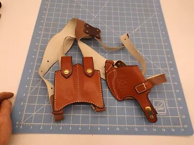 Vintage RH Leather  Shoulder  Holster  Triple K 276 36A 277 Mag Holster • $50