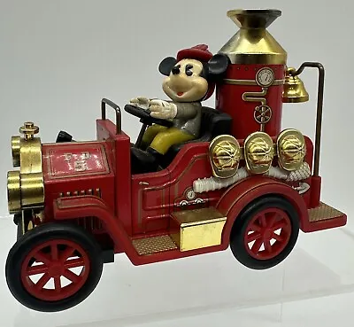Walt Disney Mickey Mouse In Old Timers Fire Truck #5 Japan Lever Action WORKS • $33.95