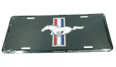 Ford Mustang Pony Black Licensed Aluminum Metal License Plate Sign Tag NEW • $10.95