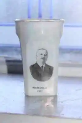 Antique Masonic Shriner Convention Souvenir Milk Glass Tumbler 1917  • $60.75