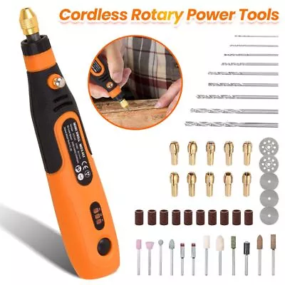 46PCS USB Cordless Electric Mini Drill Grinder Polishing Pen Rotary Tool Kit Set • $19.99