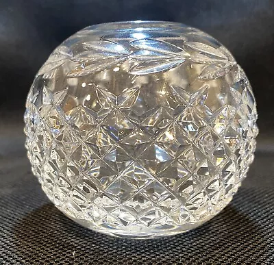 WATERFORD CRYSTAL Round Ball Shape “GLANDORE” Rose Bowl Vase SIGNED • $39.99