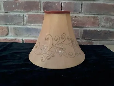 £17.95 • Buy Vintage Table Lamp  Shade Traditional  Terracotta Brown Bead  Embroidery 10  W