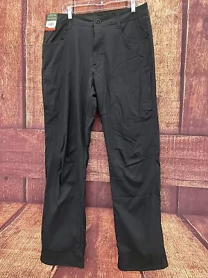 Orvis Mens Fleece Lined Pants Black Size 34X34 • $19.99