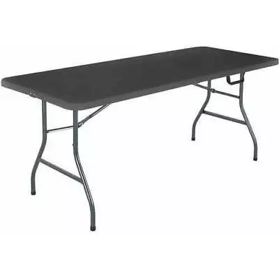 6 Foot Centerfold Folding Table Black • $75