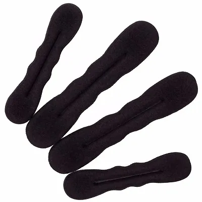 4pcs Black Magic Foam Sponge Bun Maker Hair Donut Ponytail Clip Twist Sock Bun • $8.99