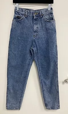 Vintage LEE Jeans Women Size 9 Med High Waisted Mom Pants USA Tapered Acid Wash • $28.50