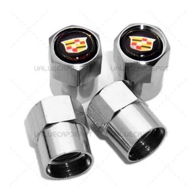 CapsMaster 4x Hex Fit Bentley Car Tire Valve Stem Caps - Aluminum, Black, Dustproof, Made In USA