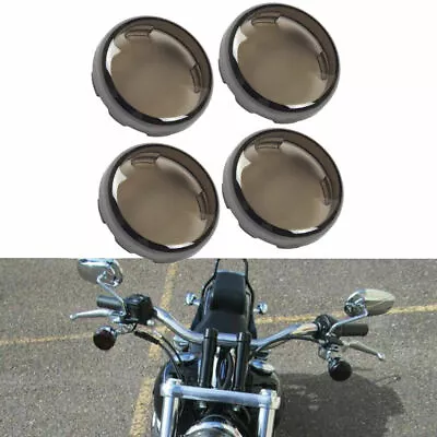 2 Pair Turn Signal Lens Cover Light Smoke For Harley Road King Street Bob FXD XL • $10.43